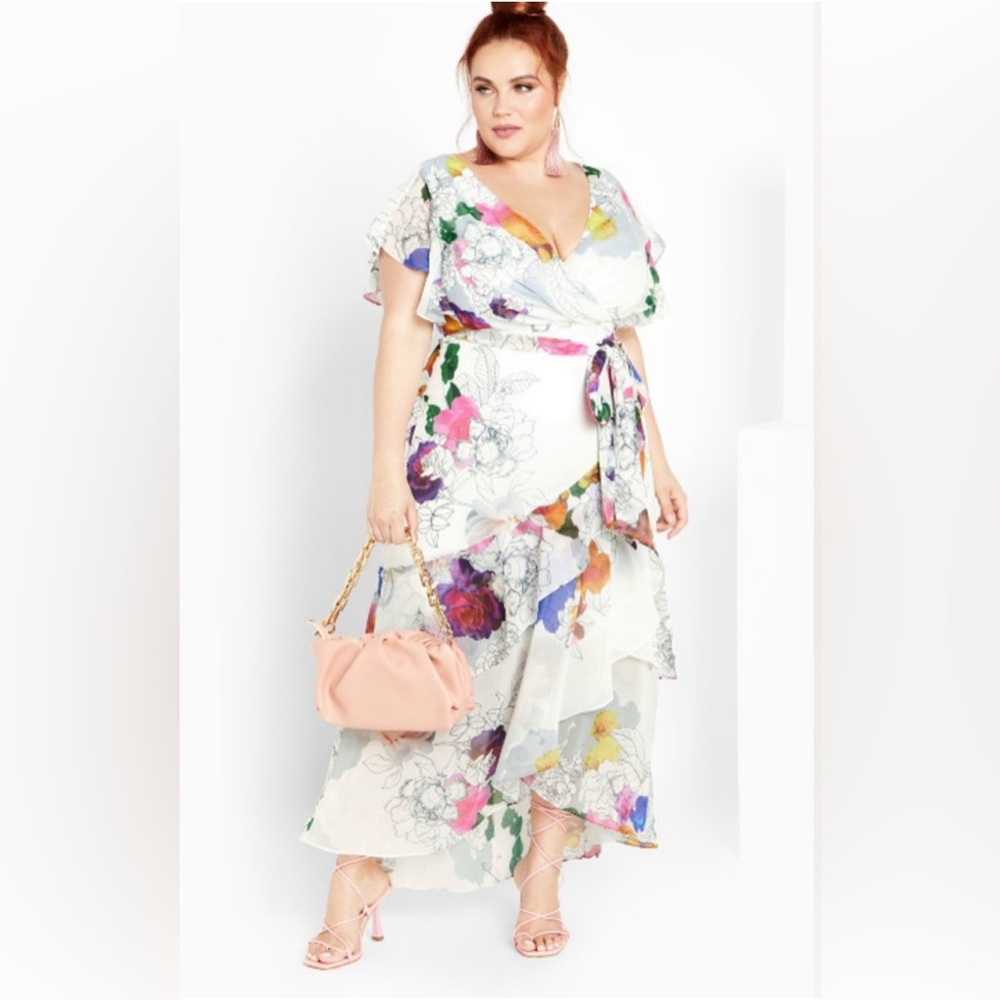 City Chic NWT Floral Wrap Dress
